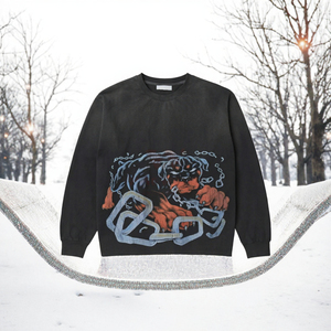 Custom <b>Men's</b> Oversized Cotton <b>Hoodie</b> <b>Sherpa</b> Lined Knitted Pullover Crew Neck Winter Casual Streetwear - Product Image 3