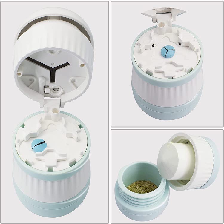 Portable 3 in 1 Powder Tablet Grinder Powder Pill Cutter Outdoor Pill Case Medicine Splitter Box Storage Crusher