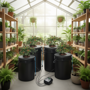 Système hydroponique DB Wholesale, culture en eau profonde de 5 gallons, kit pompe 4 seaux, facile à utiliser, couvercle en HDPE - Product Image 2