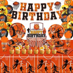 Juego de Vajilla Desechable con Temática de Baloncesto DAMAI, Decoración de Halloween, Bandera, Tarjeta para Pastel, Globo, Pancartas de Feliz Cumpleaños - Product Image 1