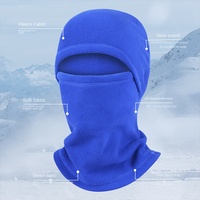 Máscara de esquí de una pieza de otoño e invierno personalizada al por mayor, gorro cálido polar a prueba de viento y frío para montar en bicicleta al aire libre