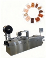 Fabricant de machines d'emballage sous vide automatiques, machine d'emballage sous vide thermoformante compacte, emballage d'aliments pour chats et chiens
