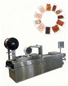 Fabricant de machines d'emballage sous vide automatiques, machine d'emballage sous vide thermoformante compacte, emballage d'aliments pour <span class=keywords><strong>chats</strong></span> <span class=keywords><strong>et</strong></span> <span class=keywords><strong>chiens</strong></span> - Product Image 1