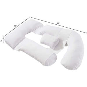 Oreiller de maternité en forme de U de nouveau style avec <span class=keywords><strong>positions</strong></span> réglables bon prix soutien du corps pour la fonction de thérapie de <span class=keywords><strong>grossesse</strong></span> - Product Image 6