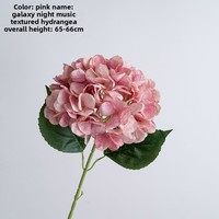Haute qualité artificielle vraie touche Latex hortensia fleur tige grande tête pour fête hôtel Table de mariage fleurs décoratives bleu