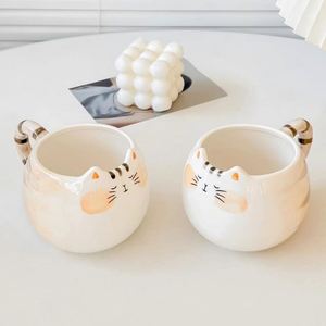 Xu hướng 2024 Hot Bán sản phẩm đáng yêu mèo 3D cốc bán buôn handpainting dolomite trà dễ thương Mug gốm động vật 3D cốc cà phê - Product Image 1