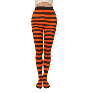 Medias de Mujer y Niña, Multicolores, Rayadas, Opacas, Pantimedias de Longitud Completa, Ajustadas, para Navidad, Halloween, Cosplay - Product Image 6