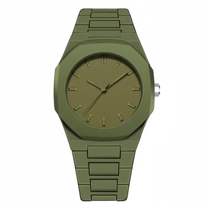 Offre Spéciale montre à <span class=keywords><strong>quartz</strong></span> en plastique pour hommes de style moyen-orient cadran de couleur unie en gros tenue quotidienne décontractée - Product Image 5
