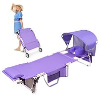 Bestex chaises inclinables de haute qualité piscine pelouse lit de couchage extérieur patio chaise longue pliante plage Camping lit bébé