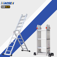 7 en 1 multi-usages en aluminium ménage pliant portable escabeau escalier de sécurité en aluminium