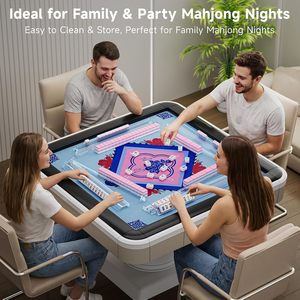 Soporte para Fichas de Mahjong de Acrílico Transparente, Extra Largo, Portátil, Universal para 4 Jugadores, Diseño Moderno - Product Image 6