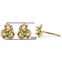 Fournisseur de bijoux de Hong Kong, dernières créations, haute qualité, boucles d'oreilles en or blanc massif 18 carats avec diamants véritables pour fiançailles