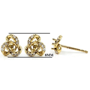 Proveedor de Hong Kong, Joyería de Último Diseño, Aretes de Diamantes Reales en Oro Blanco Sólido de 18K de Alta Calidad para Compromiso - Product Image 2