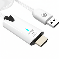 Transmisor y adaptador de vídeo inalámbrico con USB para TV, monitor, proyector, cámara, PC