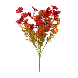 Bouquet de fleurs artificielles orange, jaune, rouge, en plastique, haute simulation, pour décoration d'automne, usage domestique, 30cm, 100cm - Product Image 3