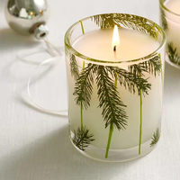 Bougie parfumée de luxe à mèche unique, en verre, à la cire de soja, parfum Forêt de sapins et aiguilles de pin, best-seller, coffret cadeau pour la maison