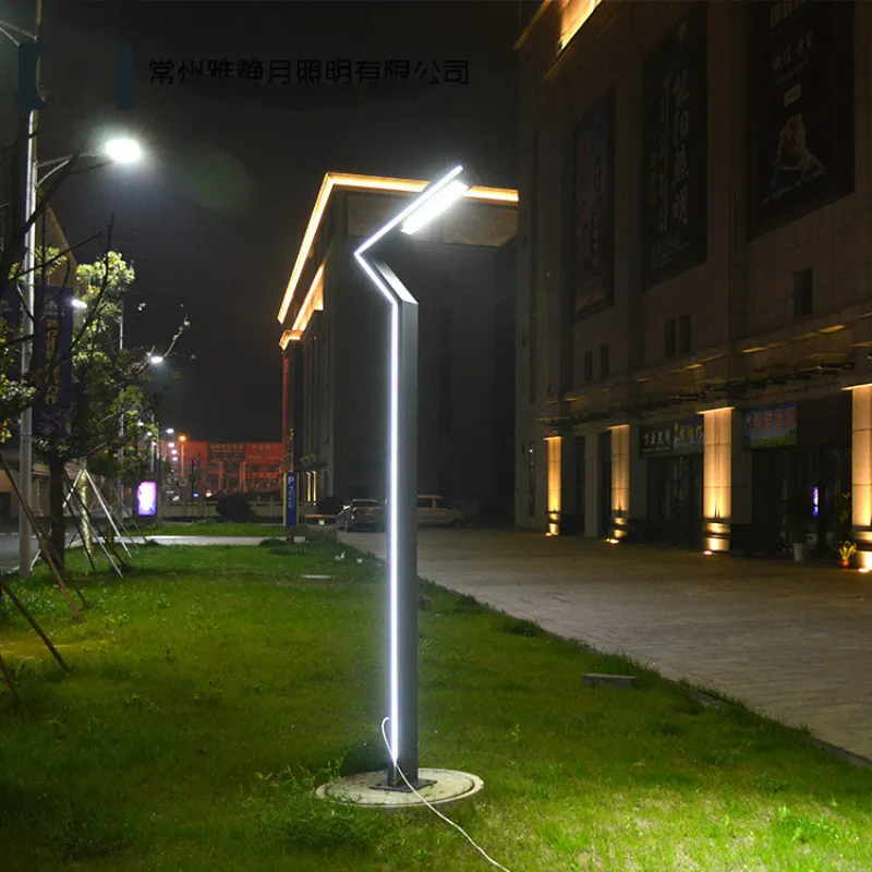 Пользовательские наружные алюминиевые садовые светильники, современные модные простые яркие светодиодные светильники, алюминиевые садовые светильники