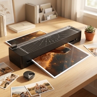 Machine à plastifier A3 tout-en-un avec coupe-papier, plastifieuse photo portable pour le bureau et la famille, système de préchauffage rapide
