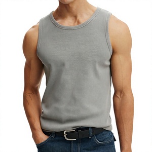 2026 Seamless <b>Singlet</b> Plain Manufacturer Streetwear Vintage Custom Design Round Neck Sleeveless <b>Running</b> Wear Tank Top For Men - Product Image 1