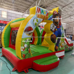 Château gonflable commercial d'extérieur pour enfants et tout-petits, château gonflable à thème de dessin animé avec toboggan, maison de rebond gonflable avec souffleur - Product Image 4
