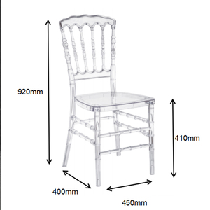 Chaise <span class=keywords><strong>Napoléon</strong></span> de qualité commerciale en cristal pour les banquets professionnels et les mariages - Product Image 1