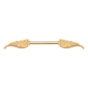 Anillos de <span class=keywords><strong>Piercing</strong></span> de pezón femenino de oro de ala angular de venta superior de buena calidad baratos - Product Image 3