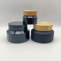 Cosmétiques, pots de stockage en verre noir de haute qualité, 50g, 250g, pot à miel en verre noir, pot en verre cosmétique avec couvercle doré