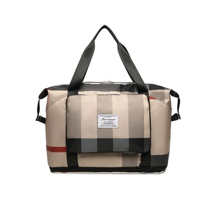 Custom Logo Oxford Foldable Expandable <b>Light</b> Weight Classic Patterned Travel Packing <b>Cubes</b> Zipper Waterproof Mini Travel Bag - Product Image 1