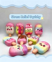 Jouets Squishies Kawaii à Remontée Lente en PU, en Forme de Gâteau, de Crème Glacée et de Pain, Jouets Anti-Stress à Presser pour Enfants et Adultes