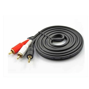 สายสัญญาณเสียงสเตอริโอ 3.5 มม. ถึง RCA คู่ 5 ม. สายสัญญาณภาพและเสียงคุณภาพสูงสำหรับเครื่องเสียงรถยนต์และโฮมเธียเตอร์ - Product Image 1