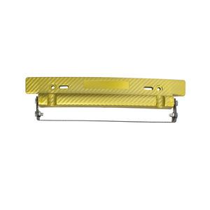 Marco de Matrícula de Fibra de Carbono de 205 mm con Abrazadera de Uso General en Dorado, Arcoíris y Azul - Product Image 3