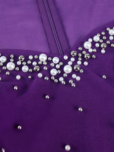 中国工厂紫色Midi派对裙长铅笔裙紧身铅笔裙女士优雅 - Product Image 5