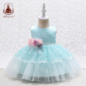 Yoliyolei-vestido De fiesta para niña De 3 <span class=keywords><strong>meses</strong></span>, <span class=keywords><strong>bata</strong></span> De Baptme Pou, Fille al-fitr Eid, vestido De princesa para bebé De 2 años - Product Image 4