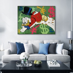Scrooge Mcduck Cuadros Alec fossil Art Picture Cartoon Duck pittura murale galleria avvolgere illustrazione tela - Product Image 4