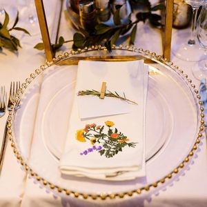 Servilletas de Lino Bordadas de Lujo Personalizadas para Mesa de Comedor o Boda, Elegantes Servilletas de Tela con Diseño Floral, Mantel Individual - Product Image 3