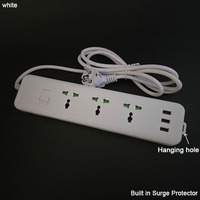 Interruptores de Seguridad para Niños con Botones de Encendido/Apagado Multiusos, 3 USB y 3 Tomas de Corriente