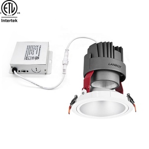 Plafonnier encastré intelligent ETL 5CCT 4 pouces 16W LED Downlight fixe et orientable avec cardan, étanche IC, pour usage hôtelier - Product Image 3