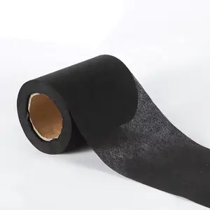 Wholesale Prices Food Grade Odor Removal 30-70g Activated Carbon Binding PET Nonwoven Filter Fabric Air Filter Paper In Roll