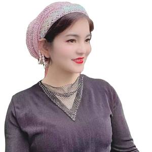 Chapeau ethnique Hui du Xinjiang, style 2022, nouveau design, automne et hiver, avec paillettes et pompons, pour spectacle, pour femmes musulmanes - Product Image 1