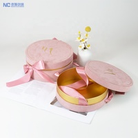 Cajas de Regalo Rectangulares de Cartón Personalizadas para Damas de Honor, Cajas de Regalo de Terciopelo Rosa para Bebés, Dulces, Cumpleaños, con Asa de Listón