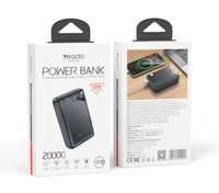 Yesido 20000mAh 12W Pengisian Cepat Tiga Port Layar Digital Cerdas Power Bank Portabel YP81