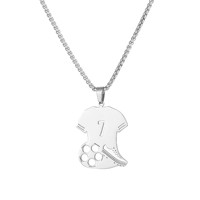 3D Fußball-Anhänger Halskette Edelstahl Fußballform Halskette Herren Sport-Thema Schmuck Fans Geschenk