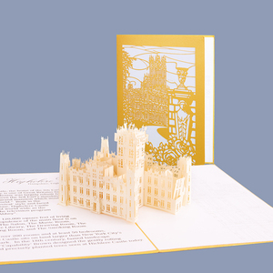 Tùy chỉnh thiết kế mới Laser Cut handmade Châu Âu xây dựng <span class=keywords><strong>3D</strong></span> Pop Up thẻ - Product Image 1