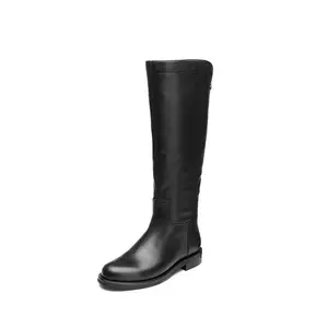 OEM ODM luxe haut de gamme en cuir véritable grande taille bottes hautes en fourrure pour femmes bottes de combat chaussures pour dames bottes en cuir