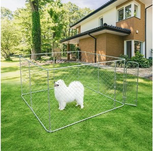 Büyük boy zincir bağlantı çit Pet House köpek kulübesi kafes - Product Image 6