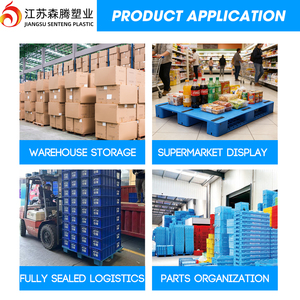 9 Feet Flat <strong>Plastic</strong> <strong>Pallet</strong> 600*400*115mm Durable Heavy Duty Square Single Faced Storage Cheap Large <strong>Pallets</strong> - Product Image 4