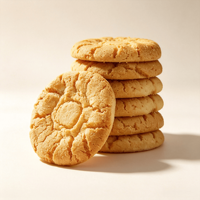 Pâtisserie croustillante portable pour le bureau et les voyages, à base de matières premières naturelles, longue durée de conservation, shortbread au beurre et pêche