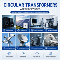 Transformateur toroïdal à noyau annulaire, directement de l'usine, entièrement en cuivre, transformateur d'isolement 220V/110V 24V/15V, multi-enroulements, industriel