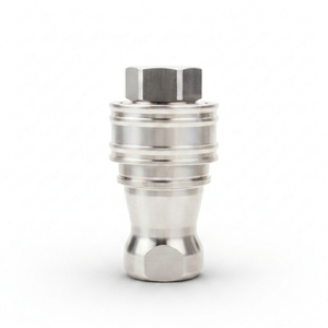 KZF Connecteur rapide hydraulique 304 acier inoxydable haute pression haute température Double auto-scellant raccords de tuyauterie ouverts/fermés - Product Image 1