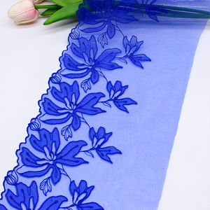 ソフトエコフレンドリーな花柄刺繍シフォンレース19cm女性用ランジェリーパジャマアクセサリー - Product Image 4